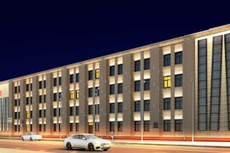 create facade lighting visualization in photoshop