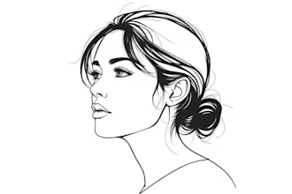 draw your minimalistic portrait in outline