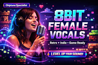 be female vocalist 8bit vocals chiptune retro game indie music pixel game