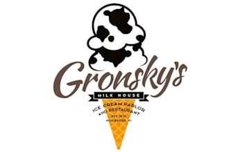 design food truck logo for ice cream parlor restaurant