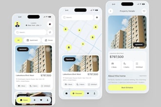 build real estate app with property search, agent portals, booking, and tours