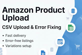 upload amazon products via CSV and fix listing errors