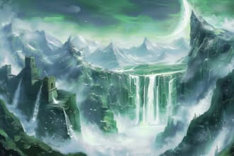 fantasy landscape art concept lost civilizations