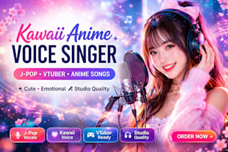 sing japanese style kawaii singer female anime voice jpop anime vocals