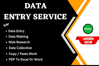 do data entry, excel work, copy paste and typing jobs