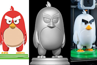 convert 2d to 3d anime 3d model 3d figurine 3d character model stl for print