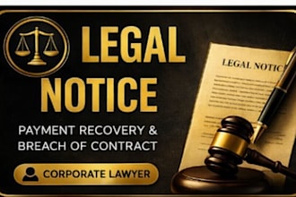draft a strong legal notice for payment recovery, breach of contract