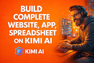 build, complete website, app, spreadsheet, agent on kimi ai kodi