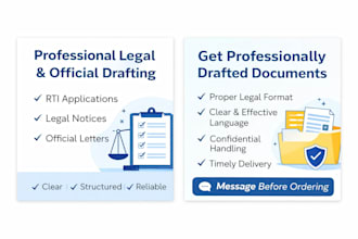 draft legal notices and formal documents