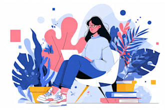 create modern flat design illustration
