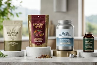 design resize food label supplement can label food packaging, pouch label design