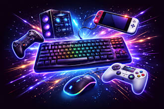 design modern gaming, esports logo and youtube branding