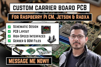 design custom carrier board pcb for raspberry pi cm, nvidia jetson, radxa