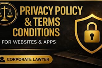draft privacy policy and terms and conditions for your website or app