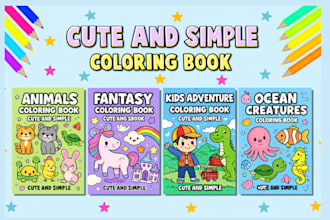 create coloring book pages for kids and adults on amazon KDP coloring book