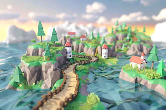 create a low poly roblox map
