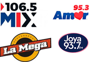 broadcast and promote your music on 106 mix, amor 95, joya 93, mexico radio