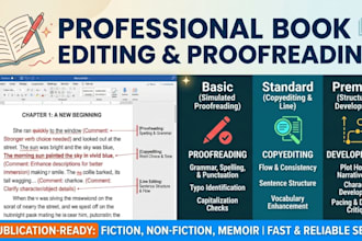 professionally proofread and edit your book
