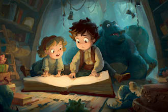 create children book illustration and formatting