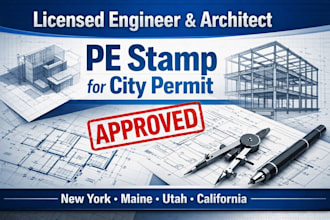 licensed engineer, architect stamp for new york maine utah california pe stamp