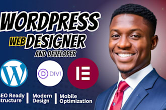 build, design or redesign wordpress website, rebuild wordpress elementor website