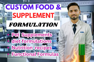 formulate custom pet food supplements and nutrition recipes