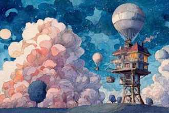 draw anything with watercolor illustration style