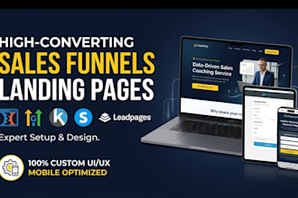 design clickfunnel, sales funnel, kartra, ghl funnel, systeme io, leadpages