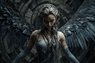 create fantasy, sci fi, character with hyperrealistic style