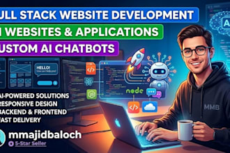 do full stack web development, ai websites development , ai chatbots