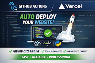 deploy your website automatically using github actions and vercel
