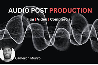 edit and mix professional audio for your video or film