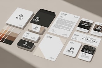 branding kit package with brand identity