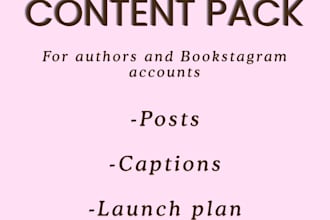 create a complete instagram content pack for your book launch