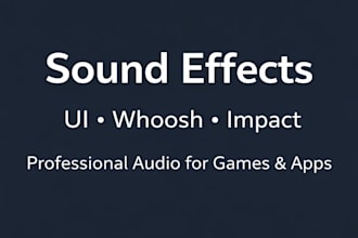 create professional sound effects for games, apps and UI