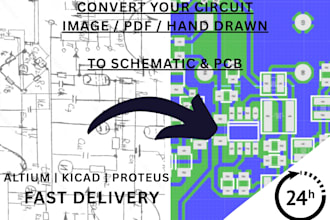 convert your hand drawn circuit, image or pdf into pcb