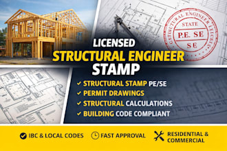 licensed structural engineer texas arizona california florida city permit stamp