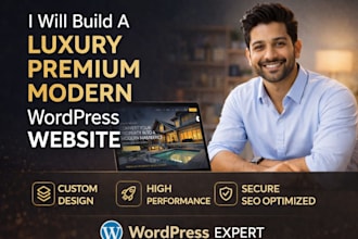 build luxury premium,morden development, wordpress website