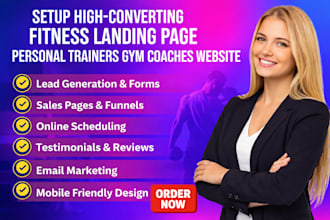 setup highconverting fitness landing page personal trainers gym coaches website