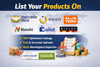 list product on mercado noon libre nanshi temu olist ripley cencosud falabella