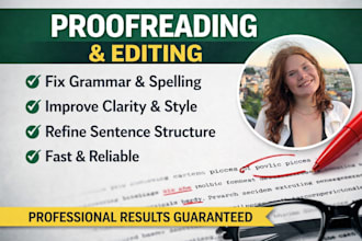 professionally proofread and improve your writing