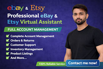 be your ebay and etsy VA for dropshipping and listing