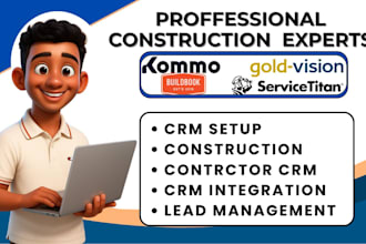 construction crm kommo buildbook gold vision servicetitan workflow integration