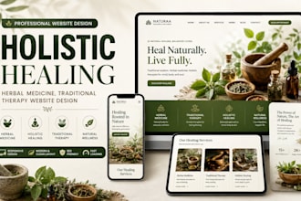 build holistic healing, herbal medicine, traditional therapy website design