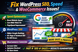 fix wordpress issues shopify wix bug fix website layout improve SEO pagespeed