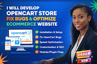 develop opencart store fix bugs optimize opencart store ecommerce website error