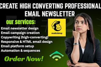 create high converting professional email newsletter template email campaign