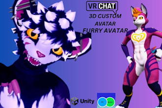 vr character commission, vrc avatar, vrchat avatar, furry avatar, 3d nsfw model