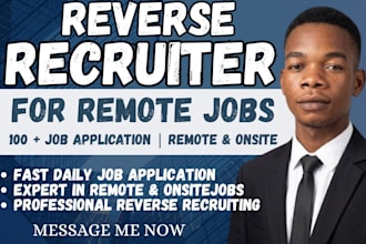 provide expert reverse recruitment service job search job applicant job hunt
