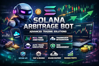 develop profitable solana arbitrage bot, tradingview, python trading bot